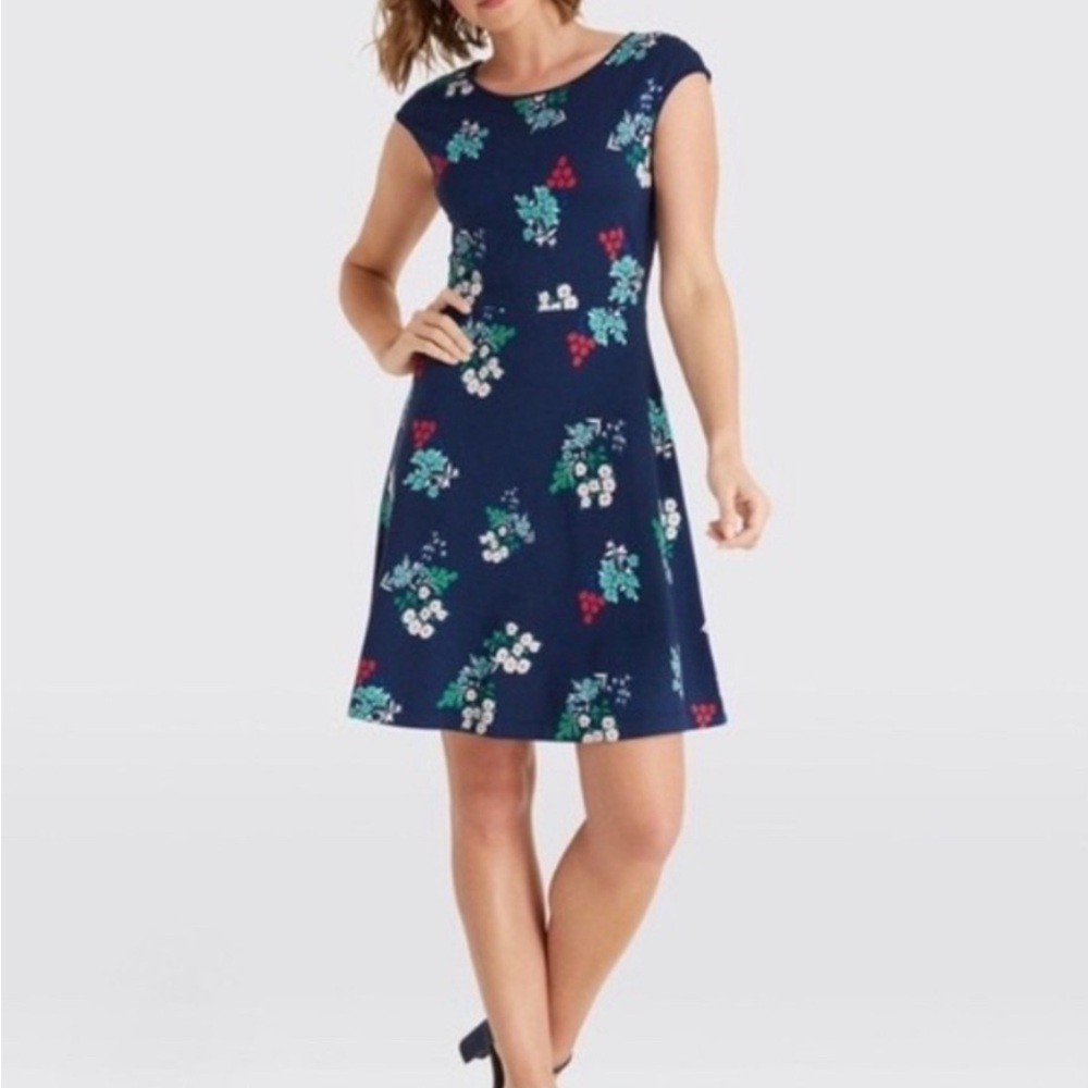 Draper James Floral Sleeveless Ponte Dress Small
